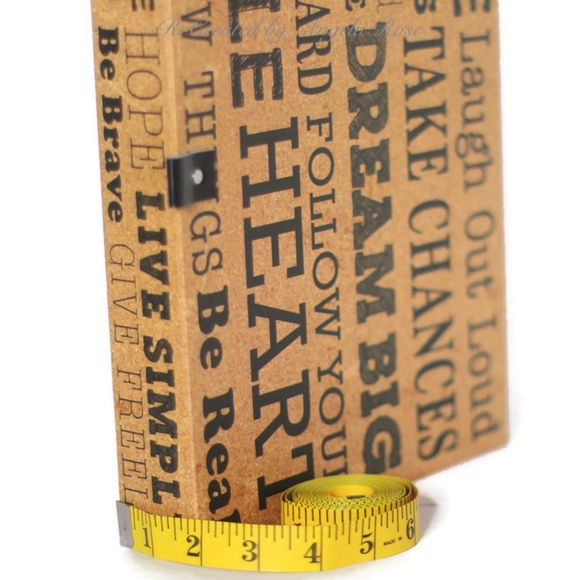 Set of Inspirational Motivational Words Decorative Storage Boxes Brown Black - Picture 12 of 16